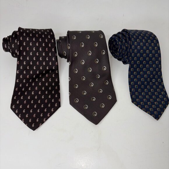 Vintage Gucci Lot Of 3 Designer Silk Ties Mad in Italy - Picture 15 of 15